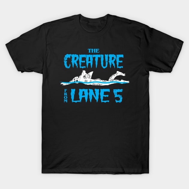 Creature From Lane 5 Swimming T-Shirt by atomguy